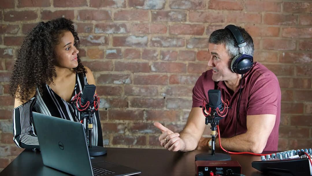 Radio presenters chatting