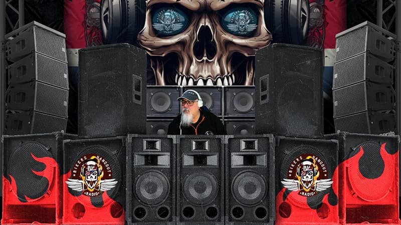 DJ Moto sat down with a computer overlay of a speaker soundsystem around him.