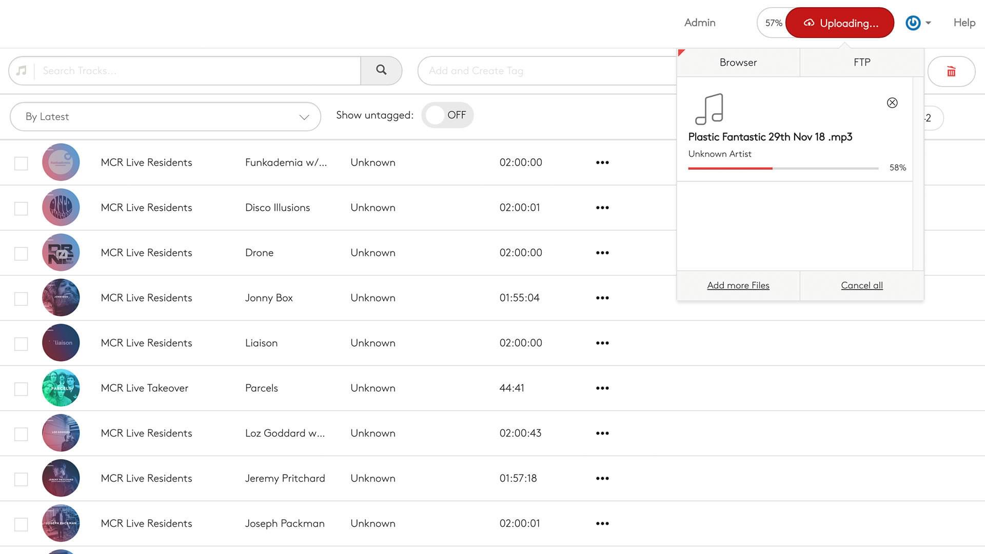 Radioco Uploading Files Uni