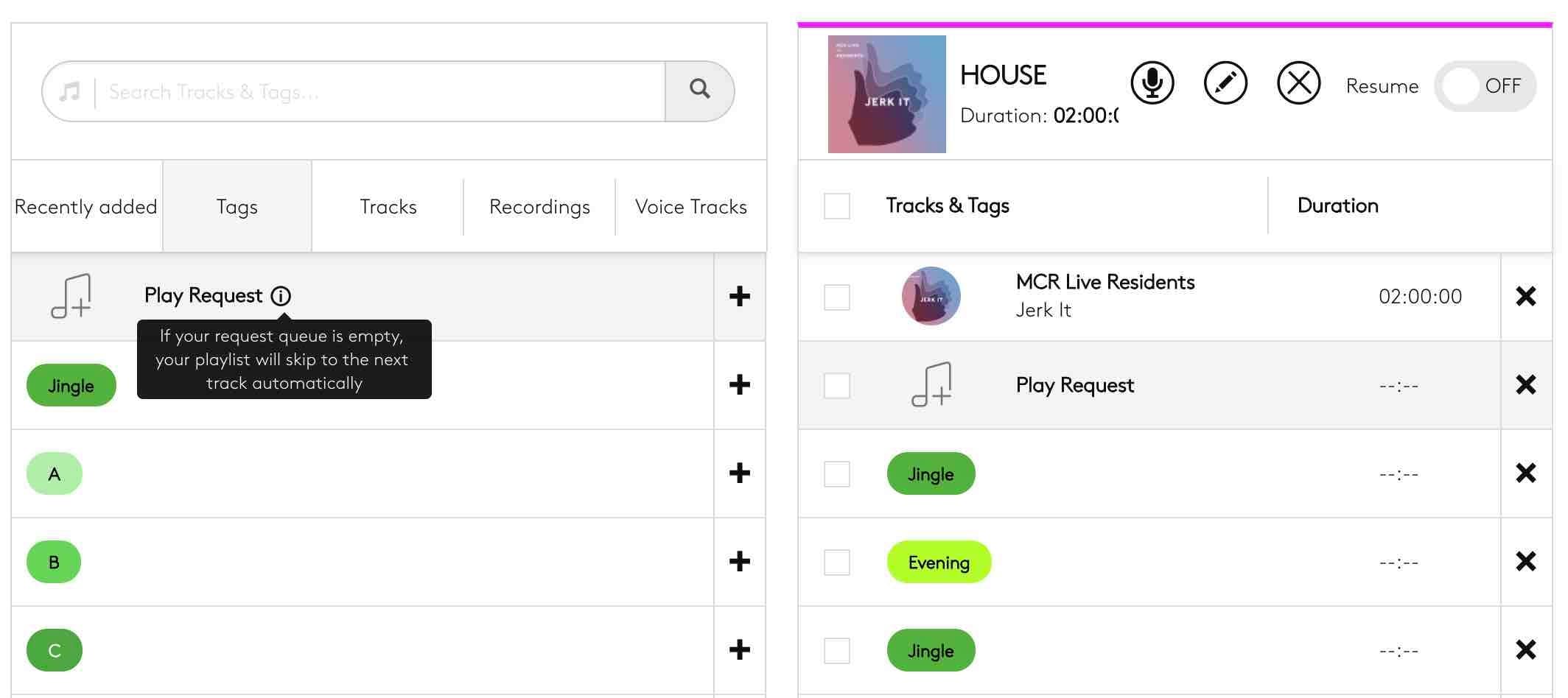 Song Requests Playlist Tag