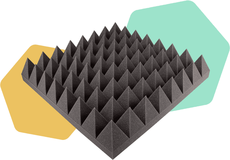 Acoustic foam tiles.