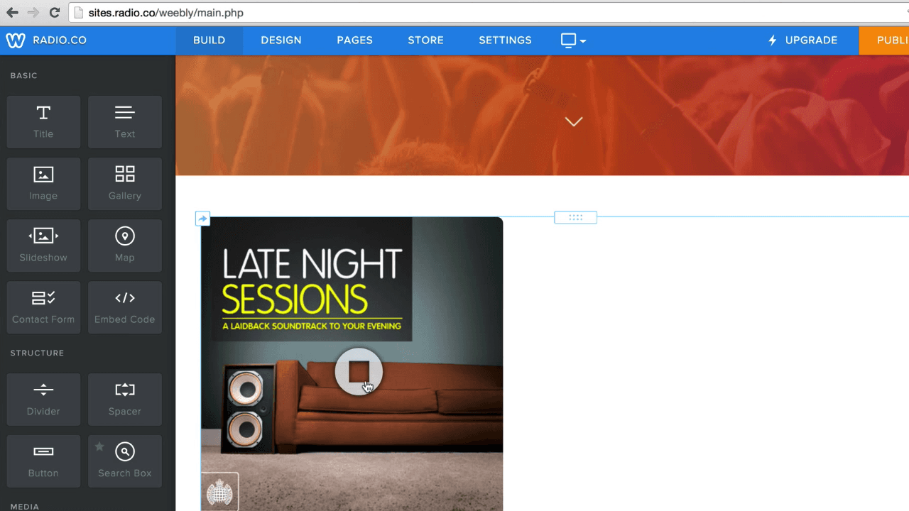 Embed Radio Player Uni Header