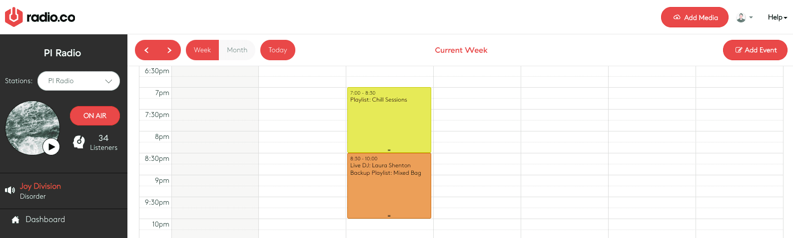 Event overrun - playlists and live events