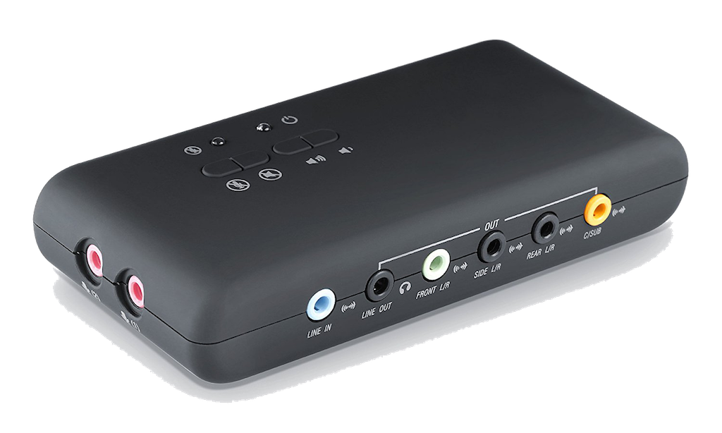 External 7.1 Surround Soundcard (Side View)