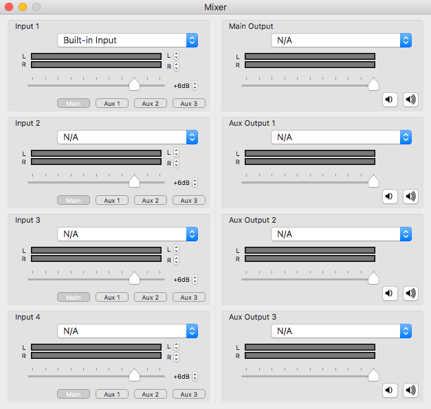 LadioCast Mixer Controls