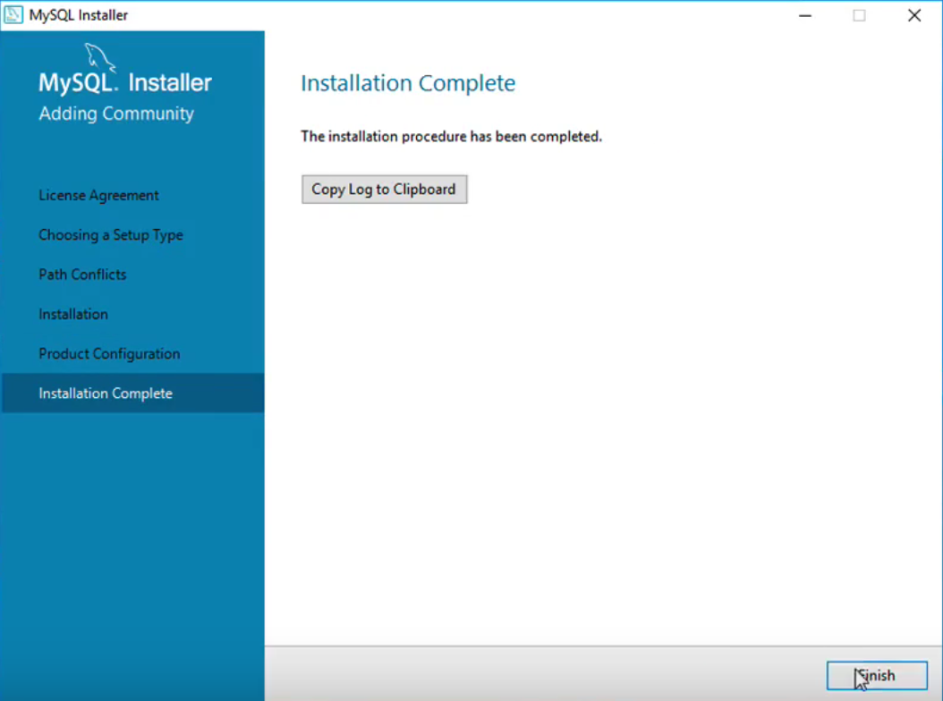 MySQL Setup Step 9