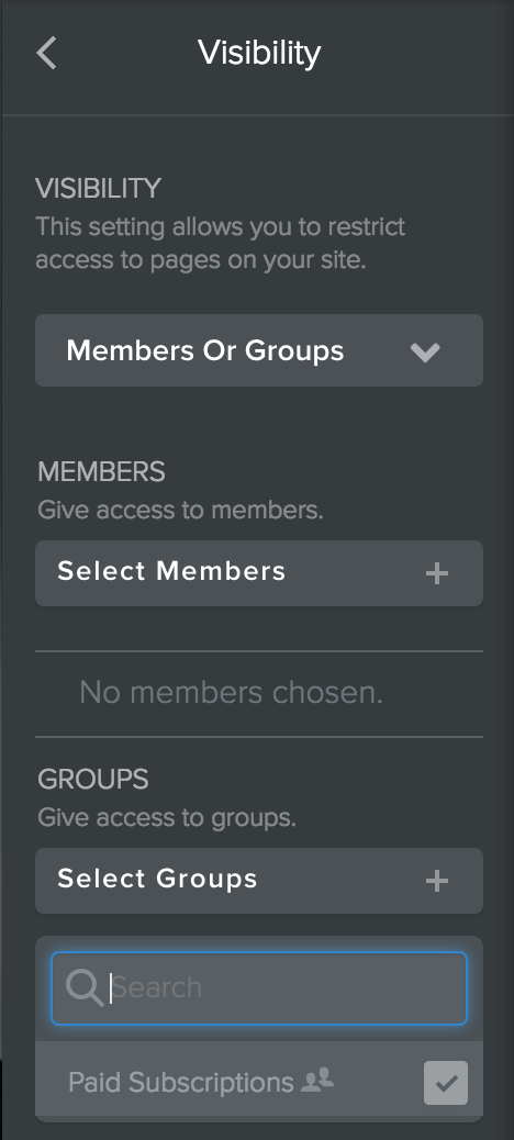 Page Access Groups Chilled.io