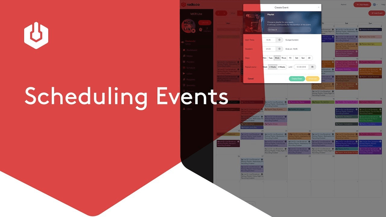 Start internet radio station scheduling