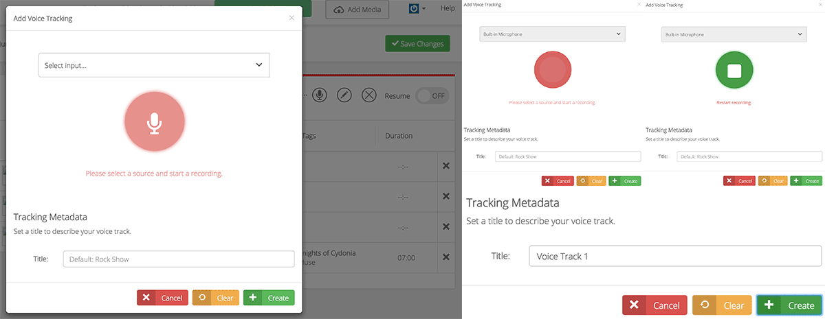 Voice Tracking Example